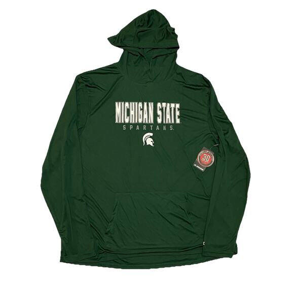 NEW Men's Colosseum Michigan State Spartans Green 3XL Pullover Hoodie - Picture 1 of 7